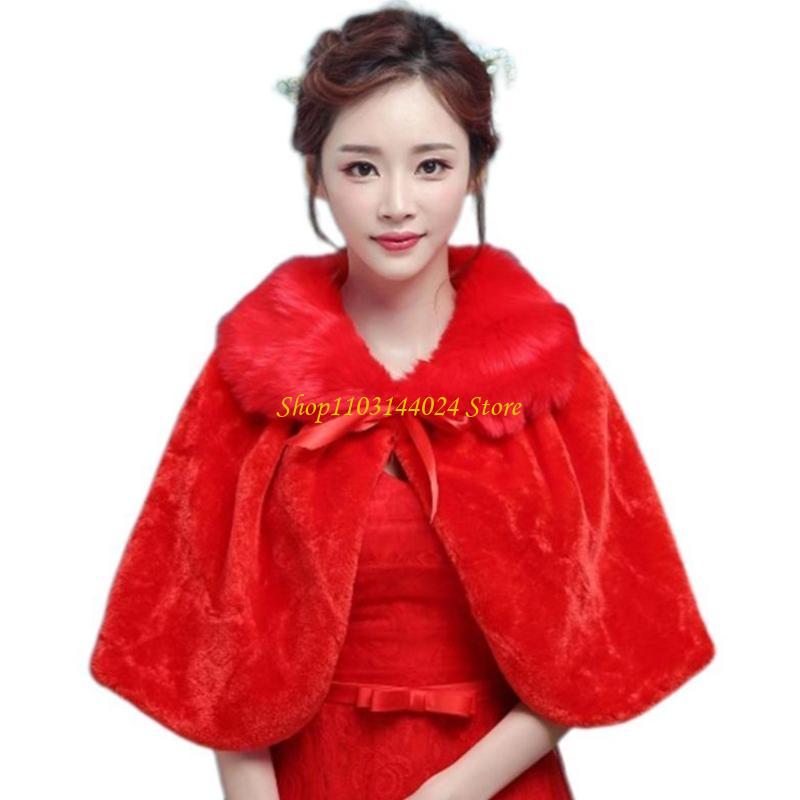 Stole Wedding Shawl - N5KE Dames Winter Dikker Pluche Wrap