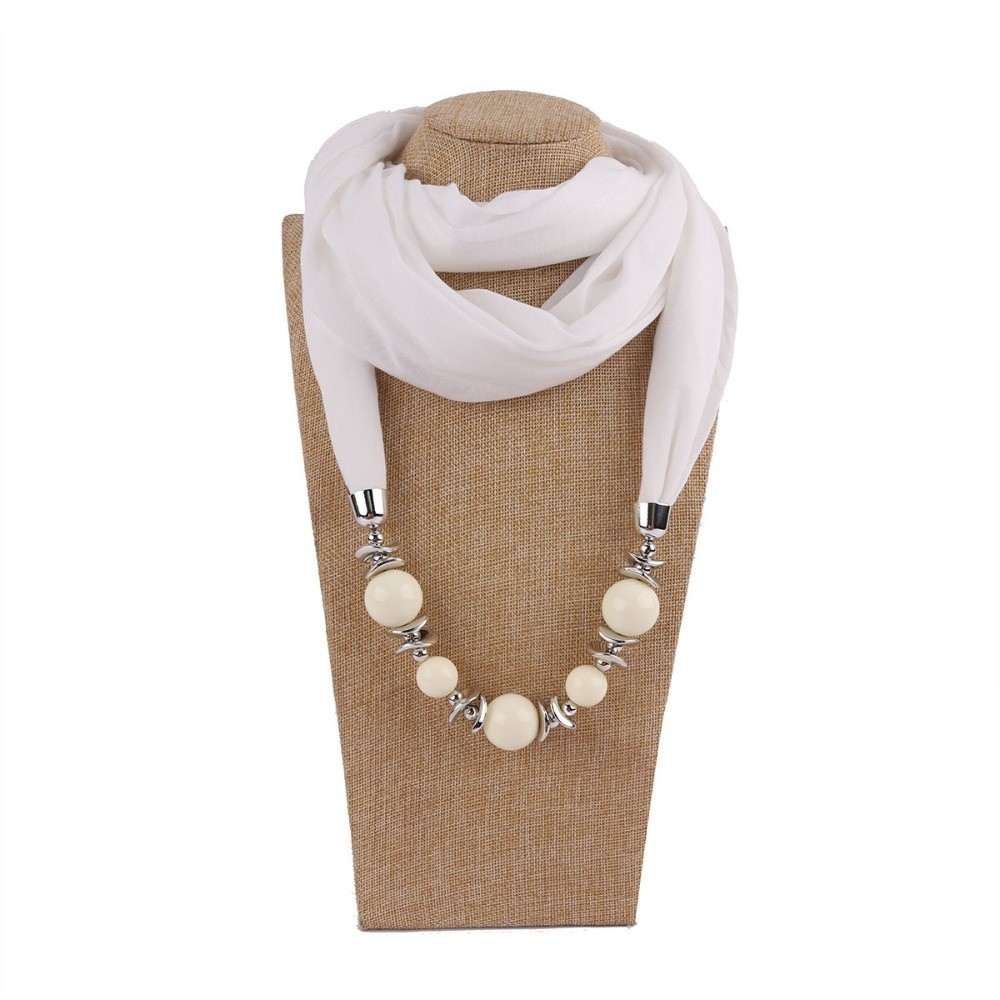 Infinity Scarf Knit - Nieuwe Chiffon Sjaalketting met kralen, etnische