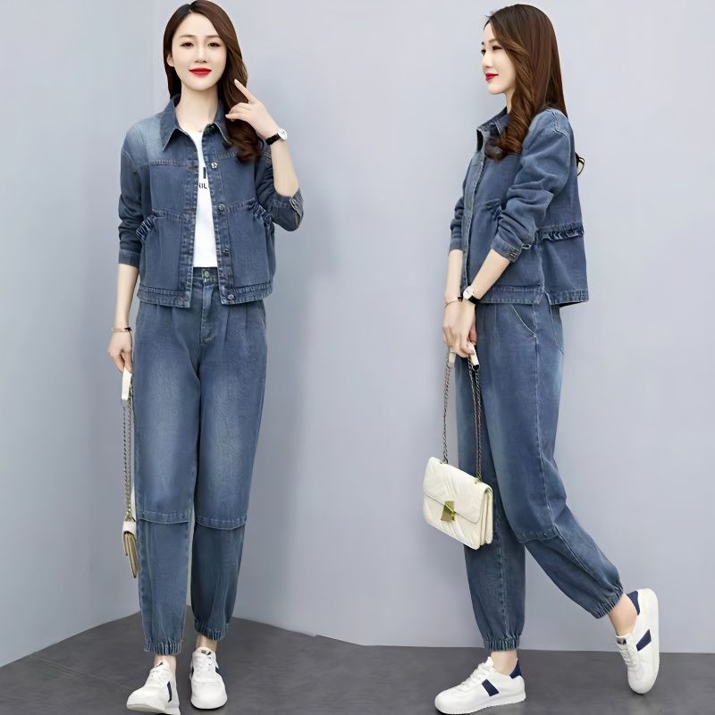 Pocket Square Set - Vrouwen Denim Pakken 2024 Nieuwe Lente