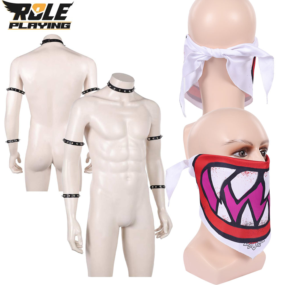 Ascot Neck Scarf - Bowser Jr Cosplay Sjaal Masker Armband