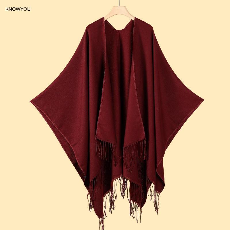Muffler Men Wool - Effen Kleur Poncho Mannen Vrouwen Big