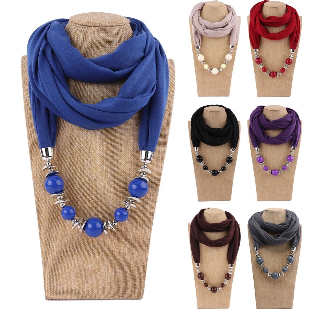Infinity Scarf Knit - Mode Chiffon Sjaal met Kraaltjes Etnische