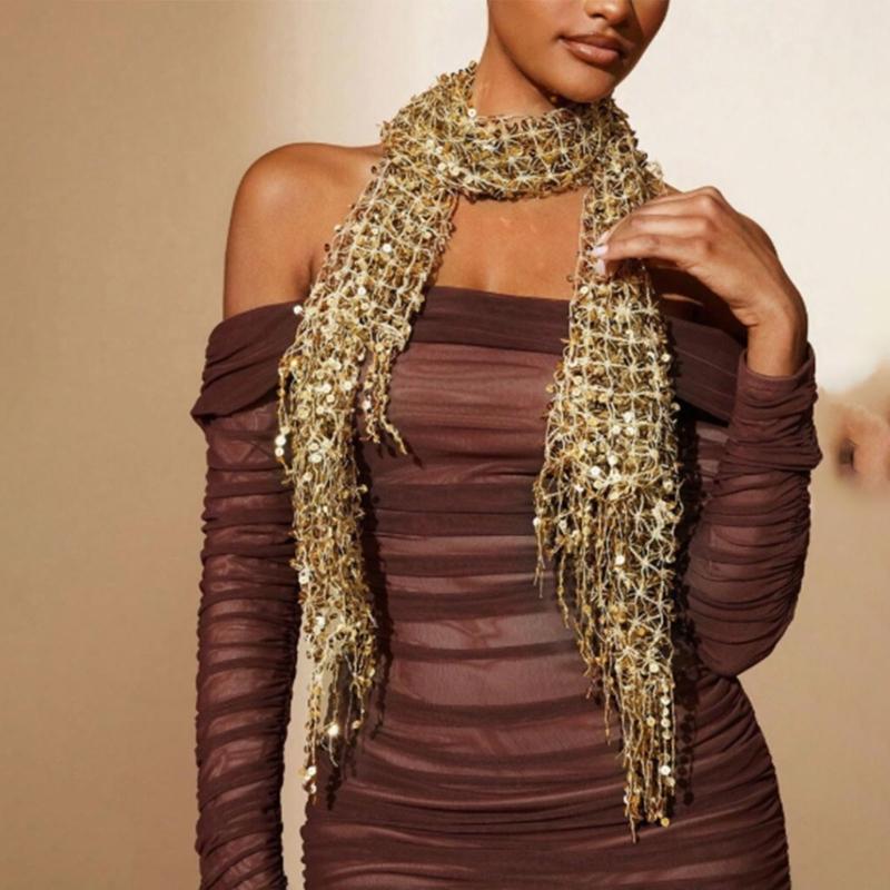 Stole Wedding Shawl - Y3NE Verfraaid Pailletten Bruiloft Sjaal Kanten