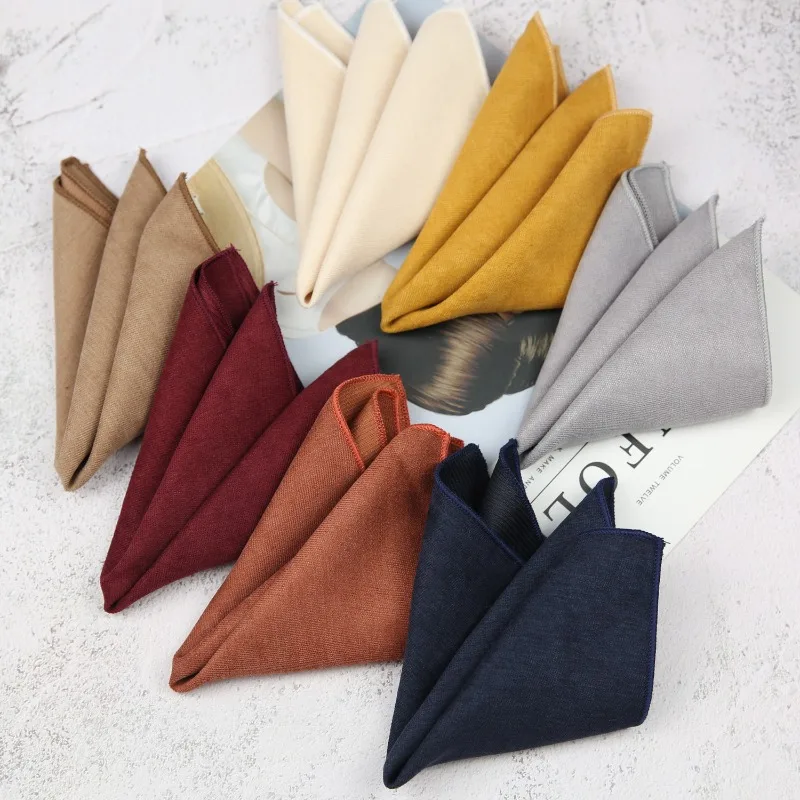 Ascot Neck Scarf - 24 cm zakdoek voor heren, effen