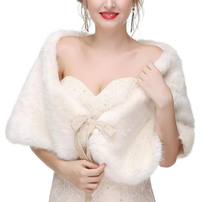 652F Verfijnde namaakbont stol - Stole Wedding Shawl recensie en prijs