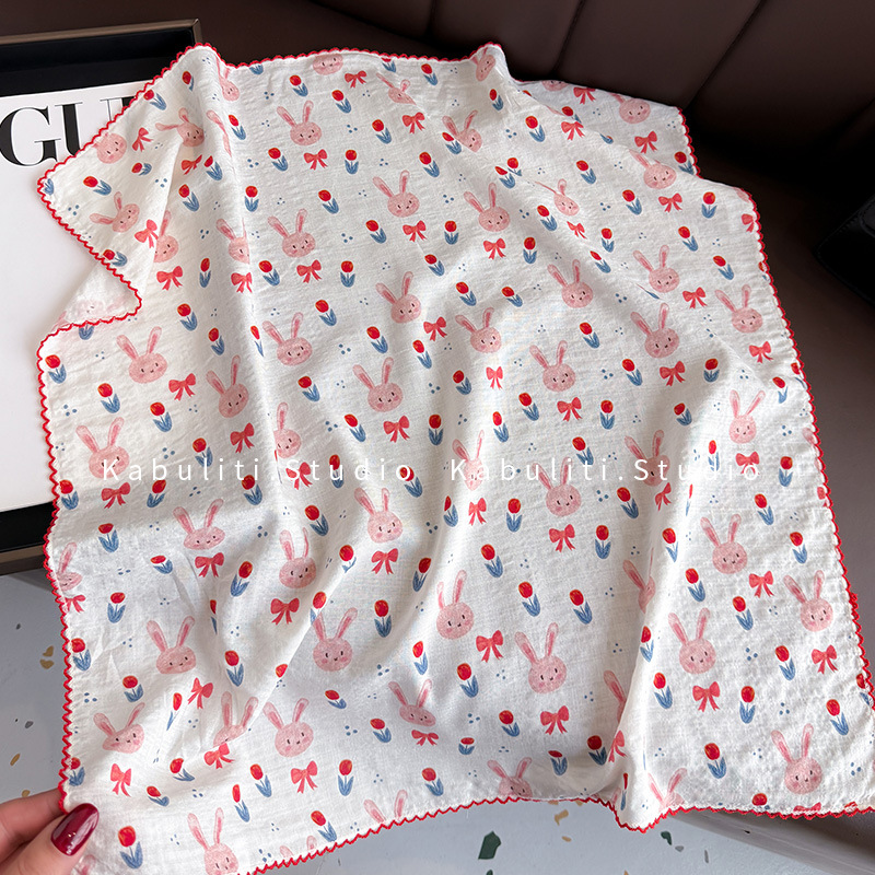 Katoenen linnen vierkante sjaa - Ascot Neck Scarf recensie en prijs