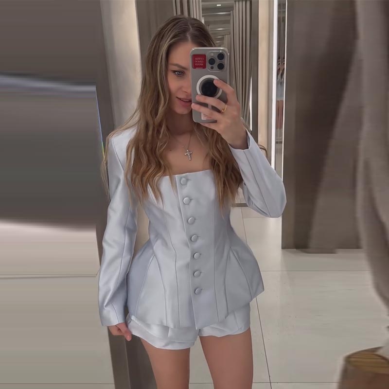Casual knoopjasje, shorts pak  - Pocket Square Set recensie en prijs