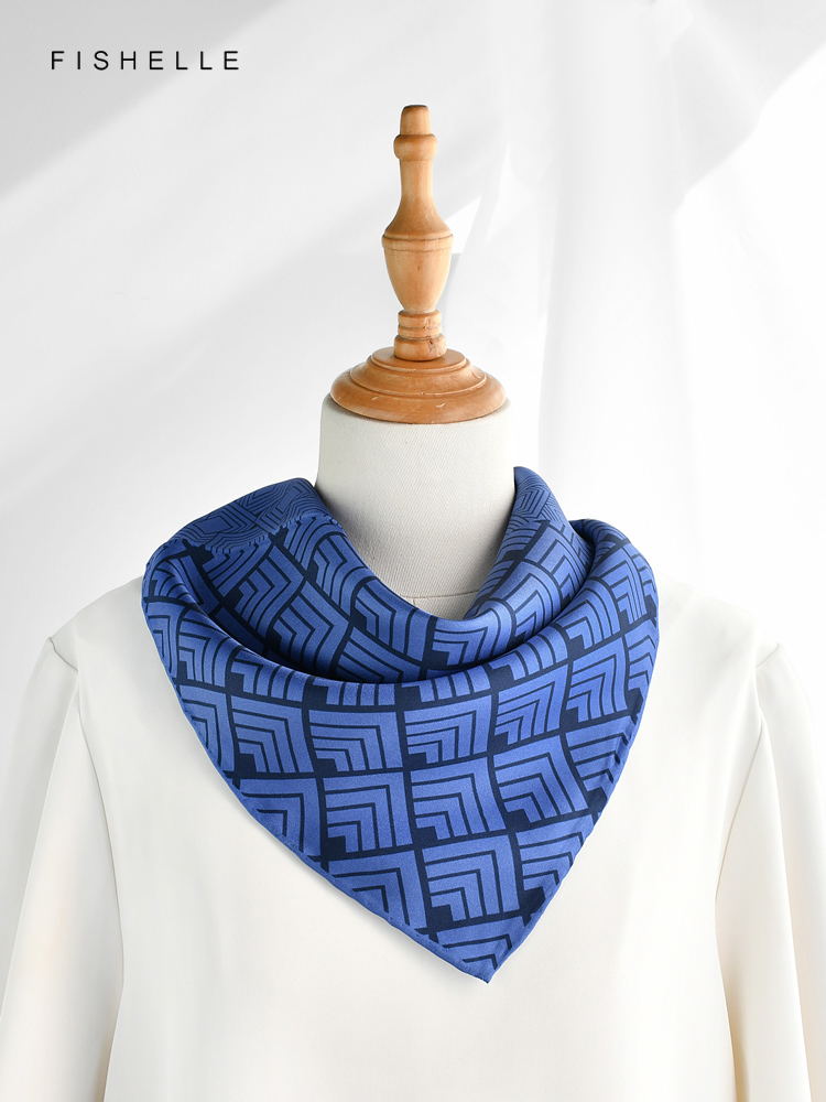 Geometrische Gedrukt Real Zijd - Ascot Neck Scarf recensie en prijs