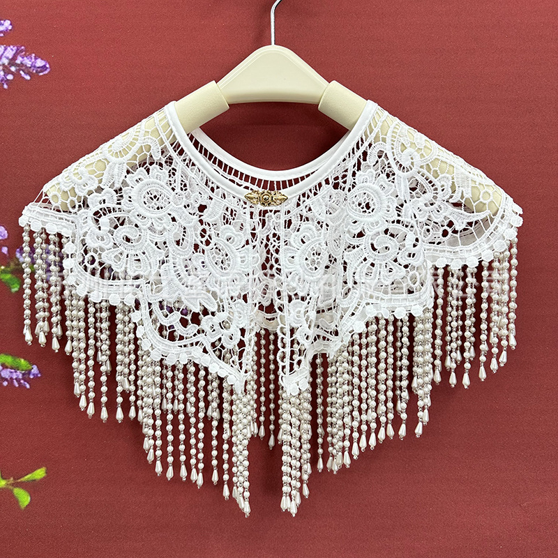 Vintage parel kwastjes sjaal o - Stole Wedding Shawl recensie en prijs