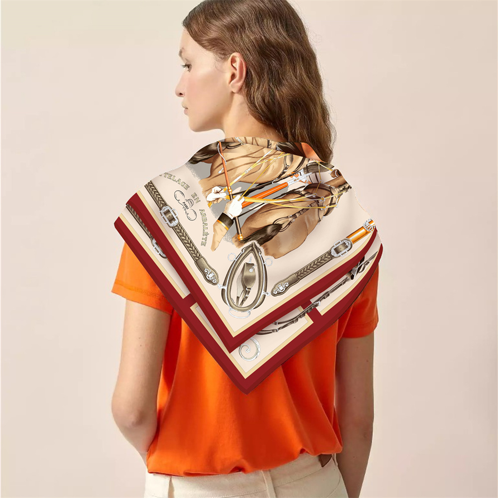 Zijden Sjaal Vrouwen Paard Ged - Scarf Silk Square recensie en prijs